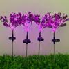 2 Stück Solarleuchten Außen Wasserdicht Solarbetrieben Schmetterling Orchidee Blume Spießlampe Dekoration Für Garten Hof Terrasse