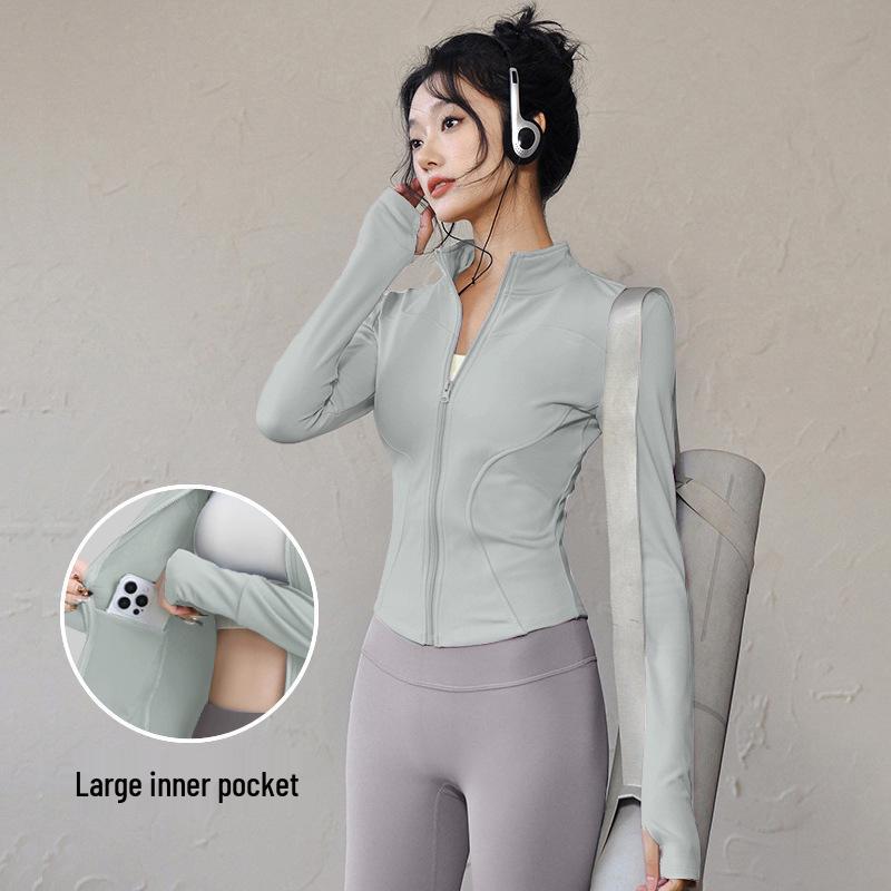 Women's Quick-Dry Slim-Fit UV-Protection Ice Silk Yoga Jacket, Summer 2025