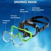 With Nose Cover Kids Swim Goggles PVC Strap Snorkel Swimming Goggles Child Diving Mask  for Youth