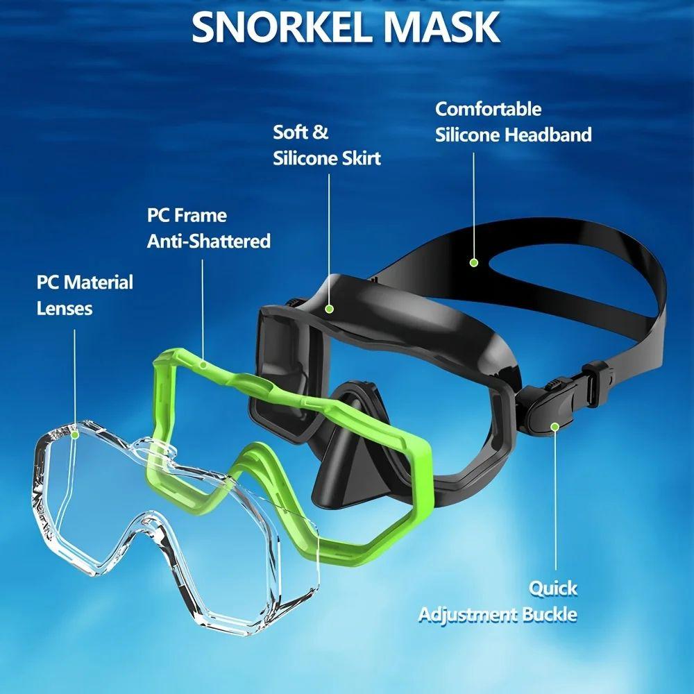 With Nose Cover Kids Swim Goggles PVC Strap Snorkel Swimming Goggles Child Diving Mask for Youth