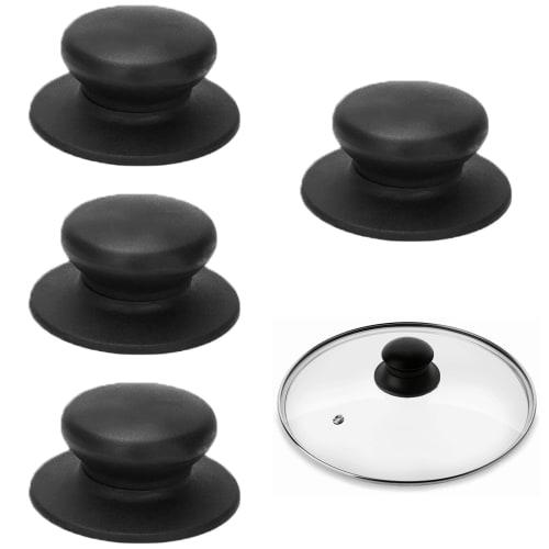 Machi No Nami Pot Lid Knobs, Pack of 4, Heat-Resistant, Round, Replacement Knobs for Pot Lids, Kitchen Cookware