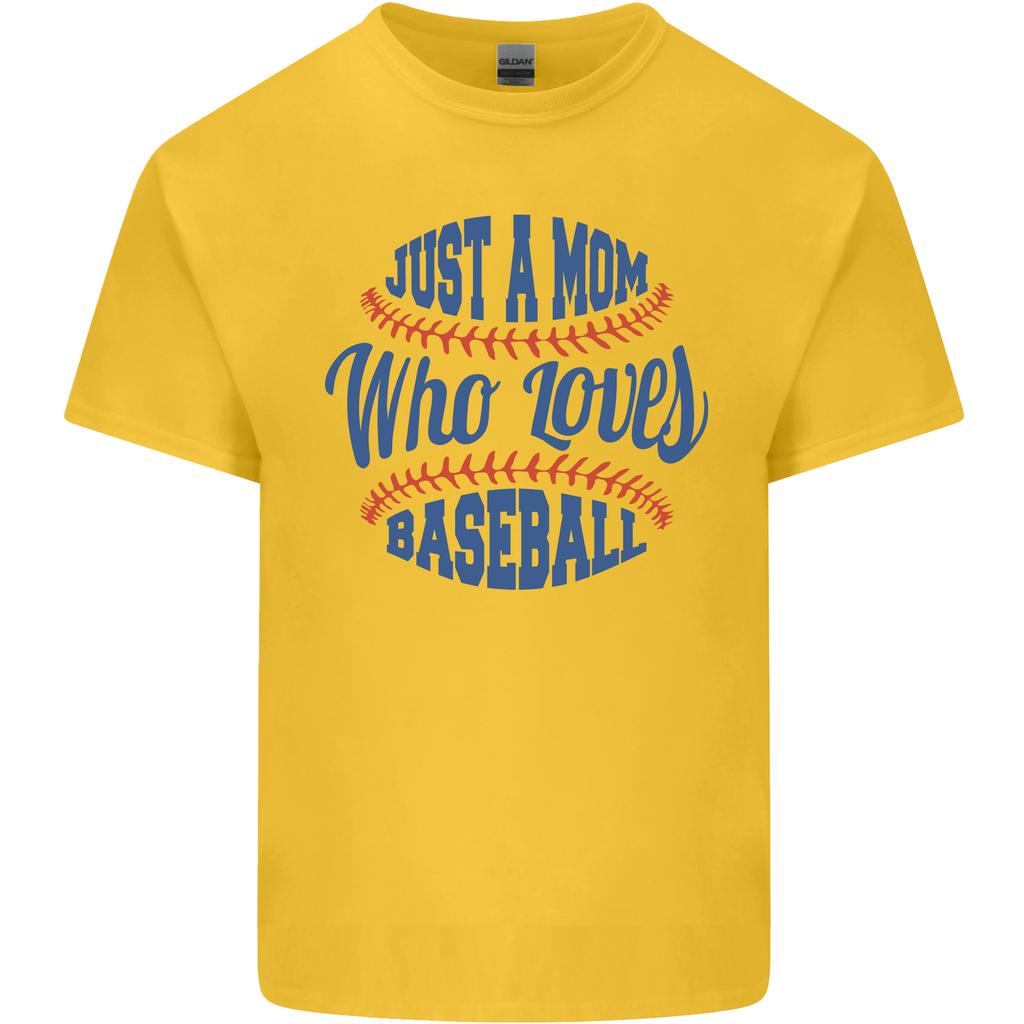 Just a Mom Who Loves Baseball Unisexs Light Cotton TShirt