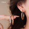European and American simple multi-layer cross round earrings earrings fashion temperament earrings women