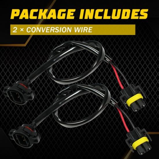 PSX24W 5202 H16 To H11 H8 Fog Light Conversion Wire Harness Pigtail Extension 2X