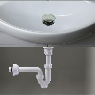Basin Drain Set In Stainless Steel with Push Up Design and Water Trap for Effective Scent Prevention Wall Mounted