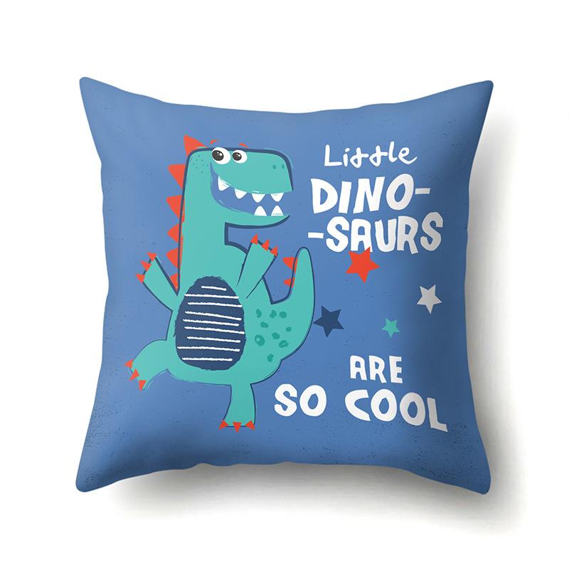 Cartoon Cute Dinosaur Baby Pillowcase Creative Drive Car Alphabet Cushion Pillowcase Home Decor