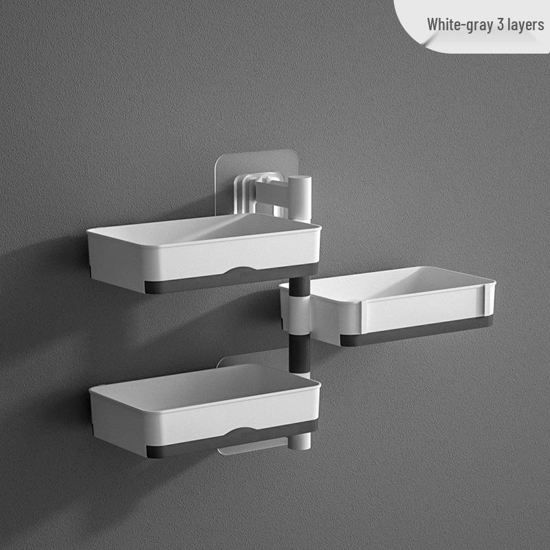 

Обертовий настінний мильниця без свердління та полиця для ванної кімнати