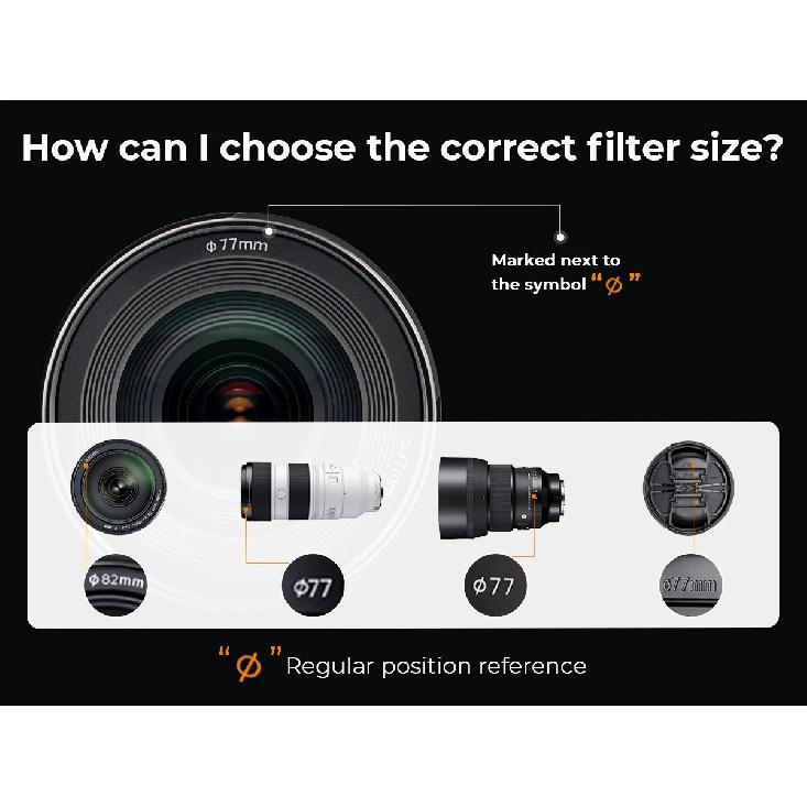 K&F CONCEPT 67mm 77mm 82mm Nano-K CPL Camera Lens Filter Ultra Slim Optics Multi Coated Circular Polarizer with 3 Cleaning Cloth