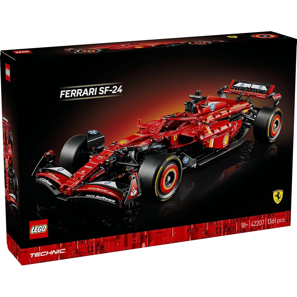 LEGO Technic Ferrari SF-24 F1 Car Building Set Toy for Kids and Adults 42207