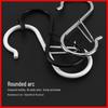 Black Electrophoretic S-Shaped Metal Hook with Windproof Spring Clip