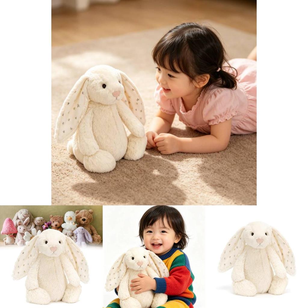 Jc Plush Rabbit Toy With Starry Ears For Kids Gift And Collection