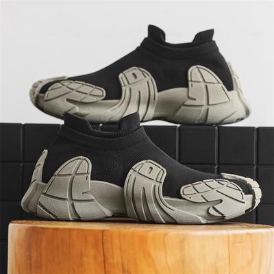 Fashion 2024 Fashion Knit Sock Sneakers Men Summer Trend Socks Trainers Men Street Sports Shoes Lightweight Mens Slip On Casual Sneakers