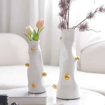 Modernă Lumină Lux Model Cameră Vază uscată Artă Creativă Decorație Mărgele Dot Floare Dispozitiv Desktop Vânzări Birou Decorat