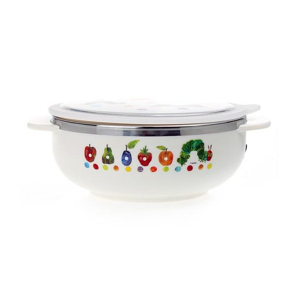 Eric Carle Double Stainless Steel Bowl with Airtight Lid, White, 1 Piece, Popular Korean Parenting Items