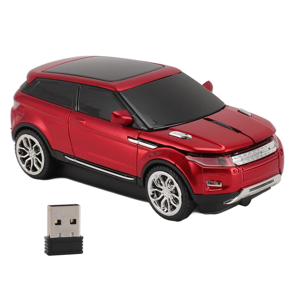 Car Shape Wireless Gaming Mice 2.4GHz 1600 DPI Cool 3D Car Shape Computer Mouse with USB Receiver for Laptop