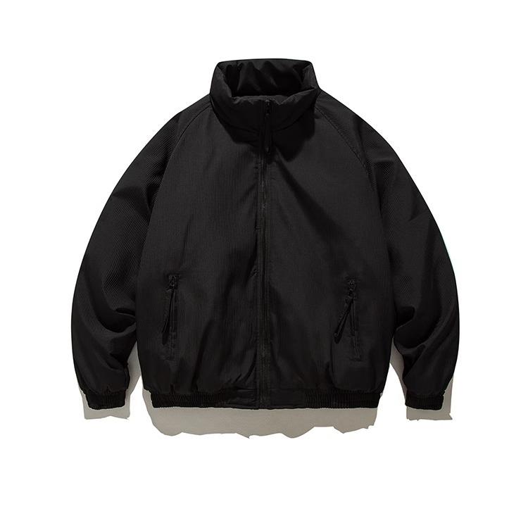 

Мужская зимняя толстая и теплая вельветовая куртка в стиле ретро, свободная и повседневная с длинными рукавами XS чёрный