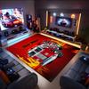 1PC Custom Name Fire Truck Adventure Theme Floor Mat Ideal for Living Room, Game Rooms, Office, Bedroom, Office Floor Mat , Floor Mats for Home