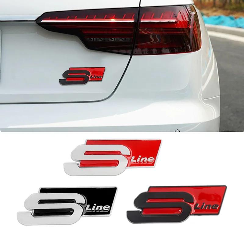 1pcs Metal Car logo Sticker Badge Decoration Decals For hot Sline TT Q2 Q3 Q5 Q7 Q8 A3 A4 A5 A6 A7 R8 B5 B6 B7 B8 C5 RS4 RS5 V8