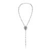 Hip-hop Punk Hollow Out Thorny Heart Shape Pendant Rivets Long Tassels Collarbone Chain for Women Personality Necklace Jewelry