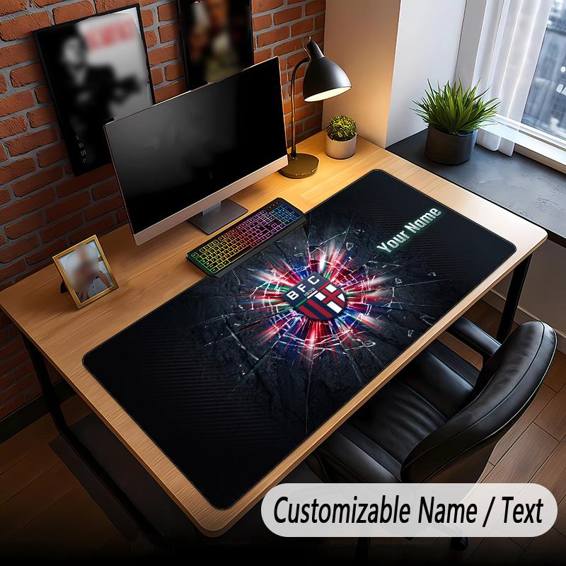 Large Mouse Pad Bologna FC Print Custom Name Text Desk Mat for Office Gaming