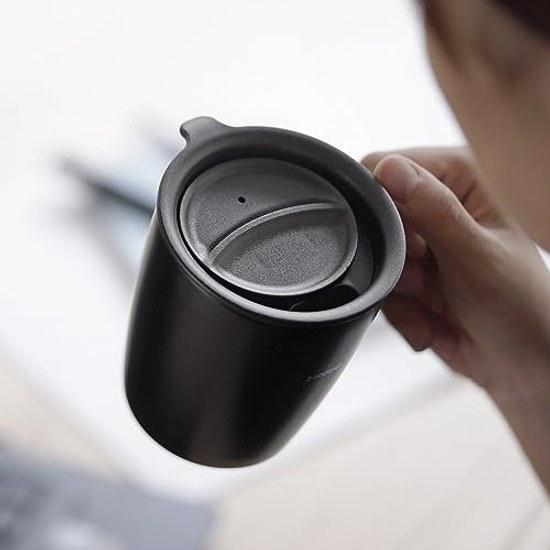 HARIO Mag Bottle Black 300ml Insulated Mug Lid SMF-300-B