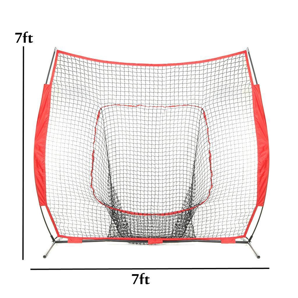 Portable Golf Practice Hitting Net 7x7FT Folding Golf Training Aids Indoor Outdoor Garden Grassland Target Hitting Steel Pipe&Net