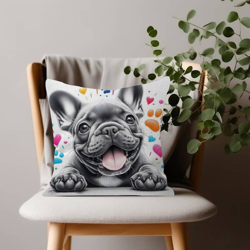 Cute Pet Mini French Bulldog Cushion Cover Decorative Pillow Sofa Home Decor Case Pillow Cases