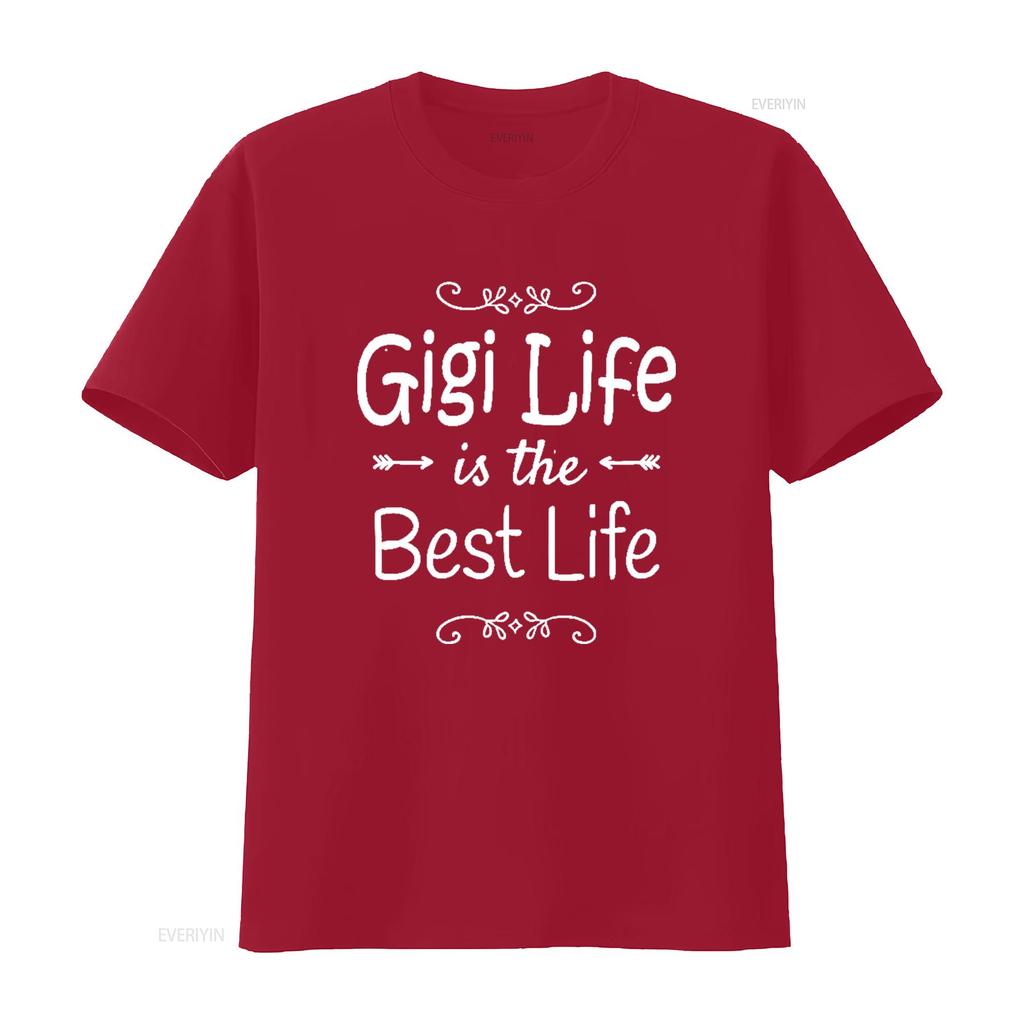 Gigi Life is the Best T Shirt for Grandma s vintage Washed Unisex Versatile Breathable fashion homme Stylish Casual Soft