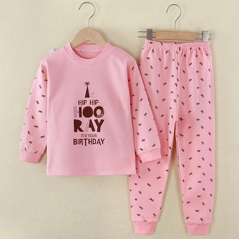 

Детский осенний хлопковый комплект одежды 2023: Теплая базовая одежда для мальчиков и девочек 110cm