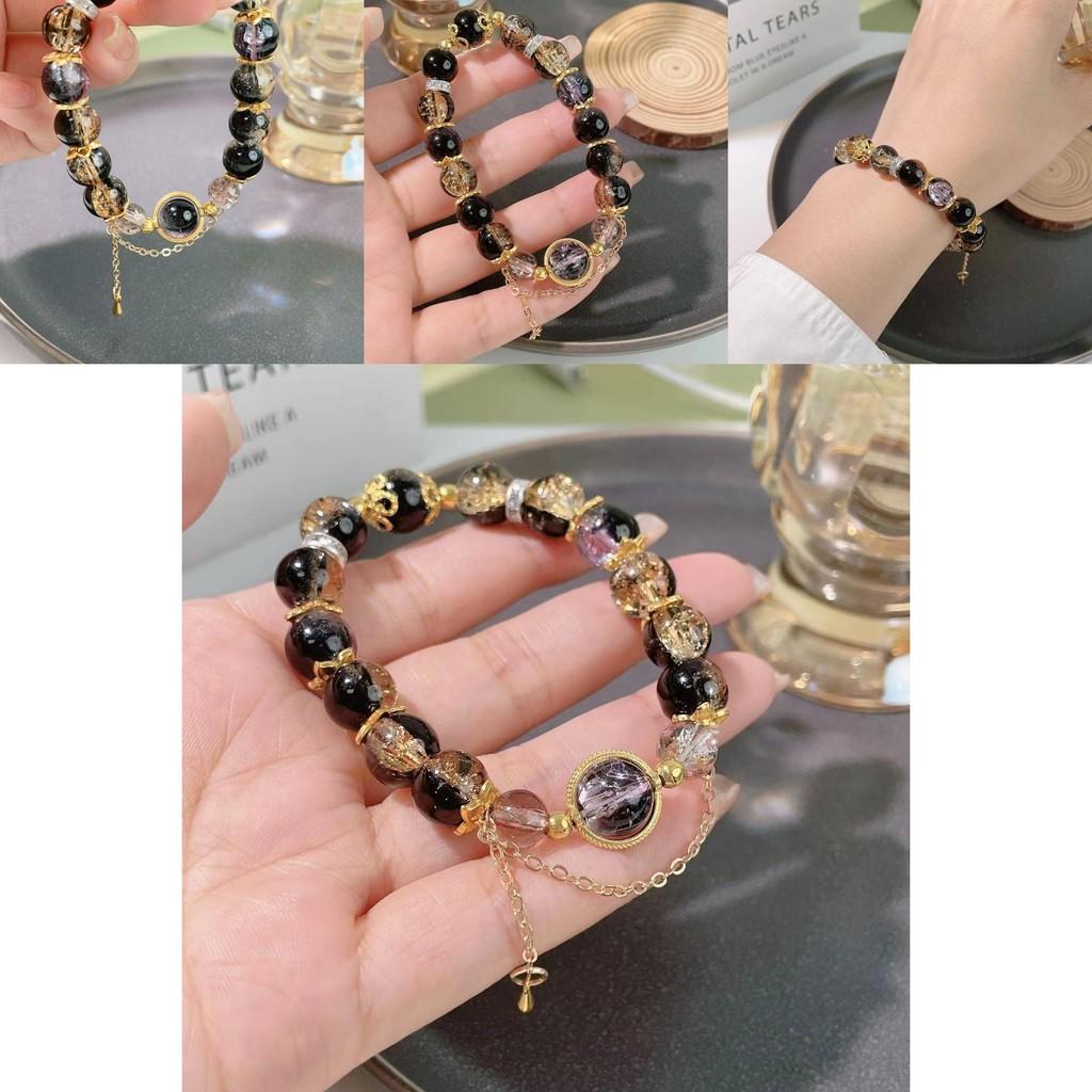 Premium Purple Beaded Bracelet For Women With Artisanal Geometric Design