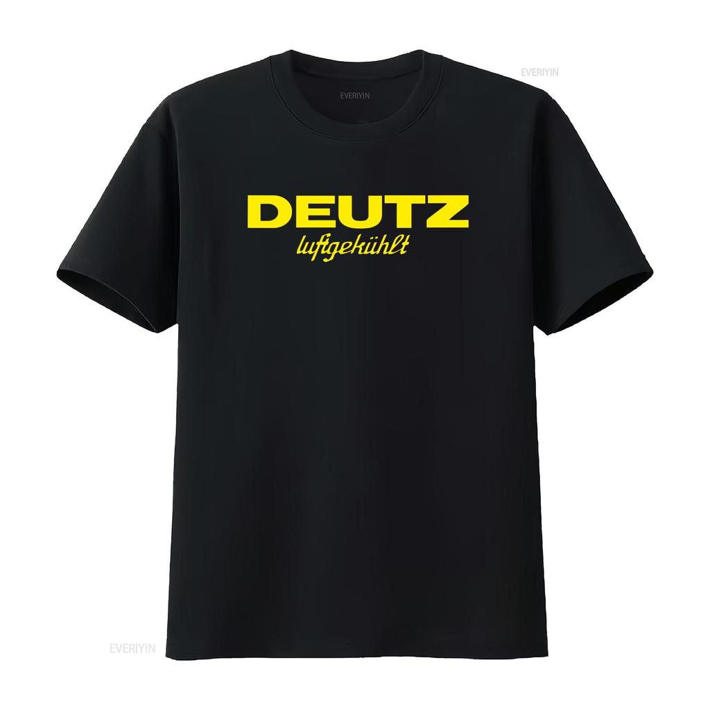 Maglietta Vintage Deutz Raffreddato ad Aria per Uomo Retro Stampa Attrezzature Agricole vintage Lavata Casual abbigliamento di design Traspirante