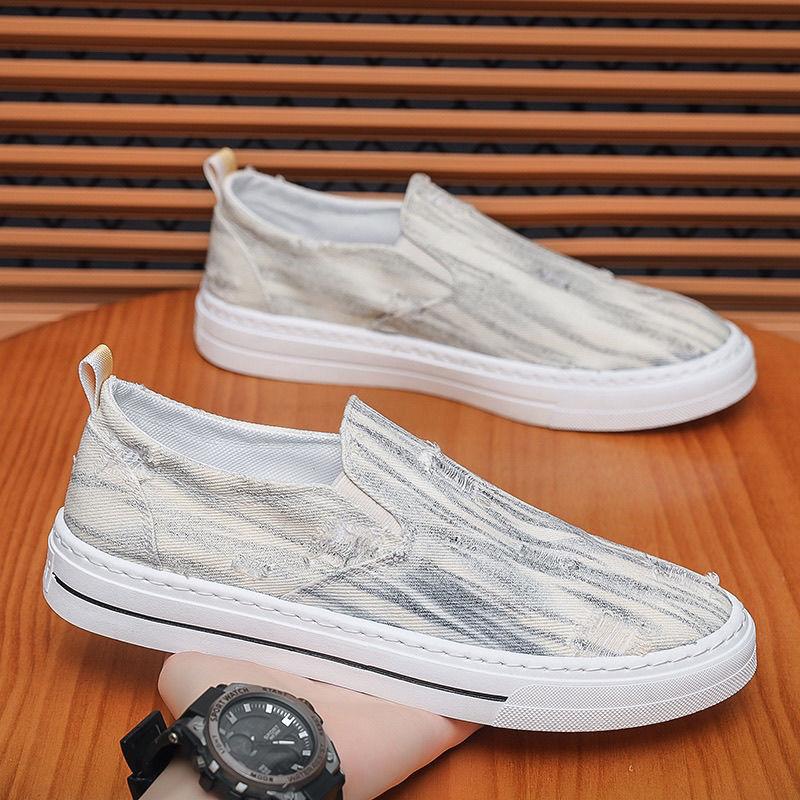 Black Canvas Lightweight Breathable Leisure One Kick Men's Vulcanize Shoes Summer Sports Size 44 Trends  Trend Sneakers Male