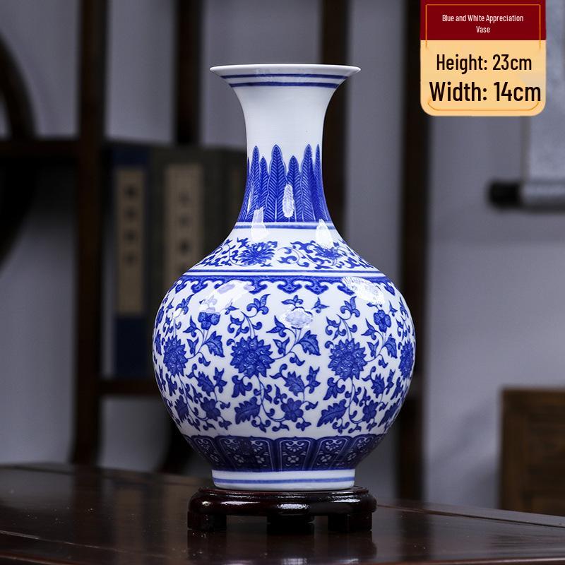 Modern Minimalist Ceramic Vase for Dried Flowers - Porcelain Ornament for Living Room Decor