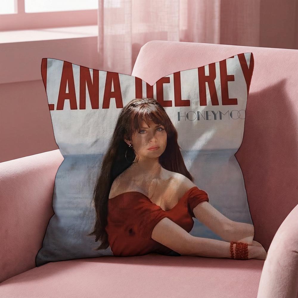 Singer L-Lana Del Rey Cushion Cover Multi-Scene Pillow Cover for Home & Car - Reversible, Soft & Durable for Daily Use