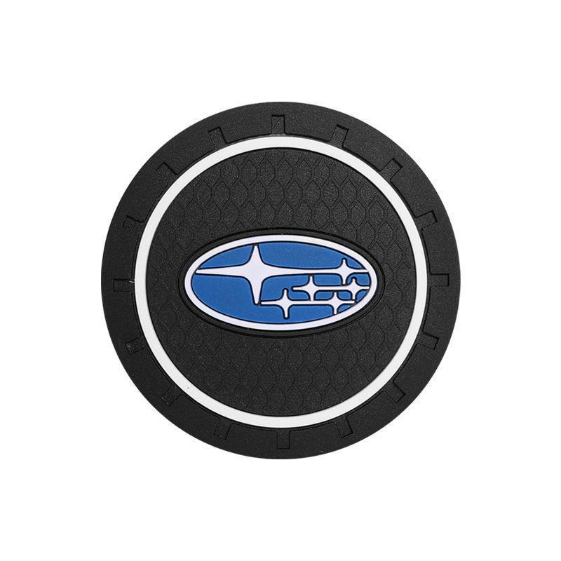 Cartoon Car Logo Cute Anti-Slip Silicone Coaster Mat with Card Slot