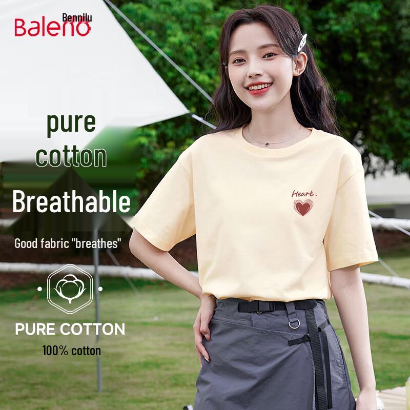 Baleno Women s 100% Cotton Heart Print Short Sleeve T-Shirt 5XL