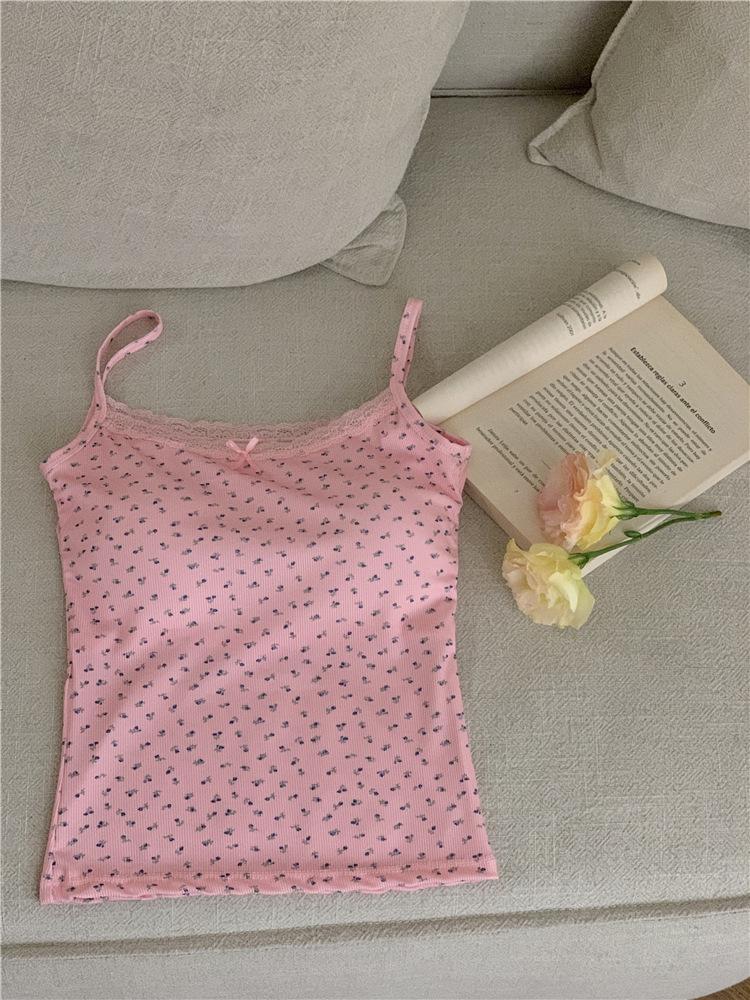 Sladké a pikantní květinové tílko: Zeštíhlující tílko s hrudní vložkou a krásným designem zad pro ženy