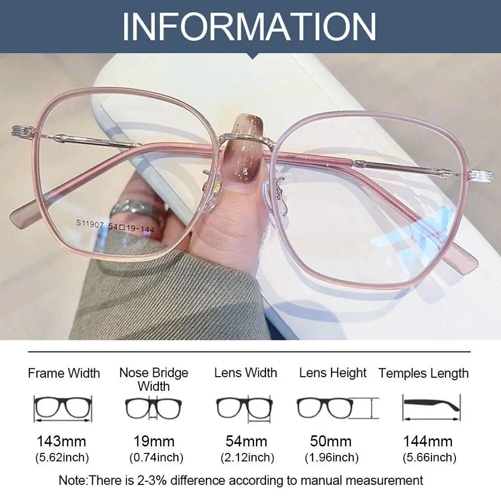 Ultra Light Big Square Frame Anti-Blue Light Glasses Women Men Optical Frame Eye Protection Eyeglasses Office Computer Goggles