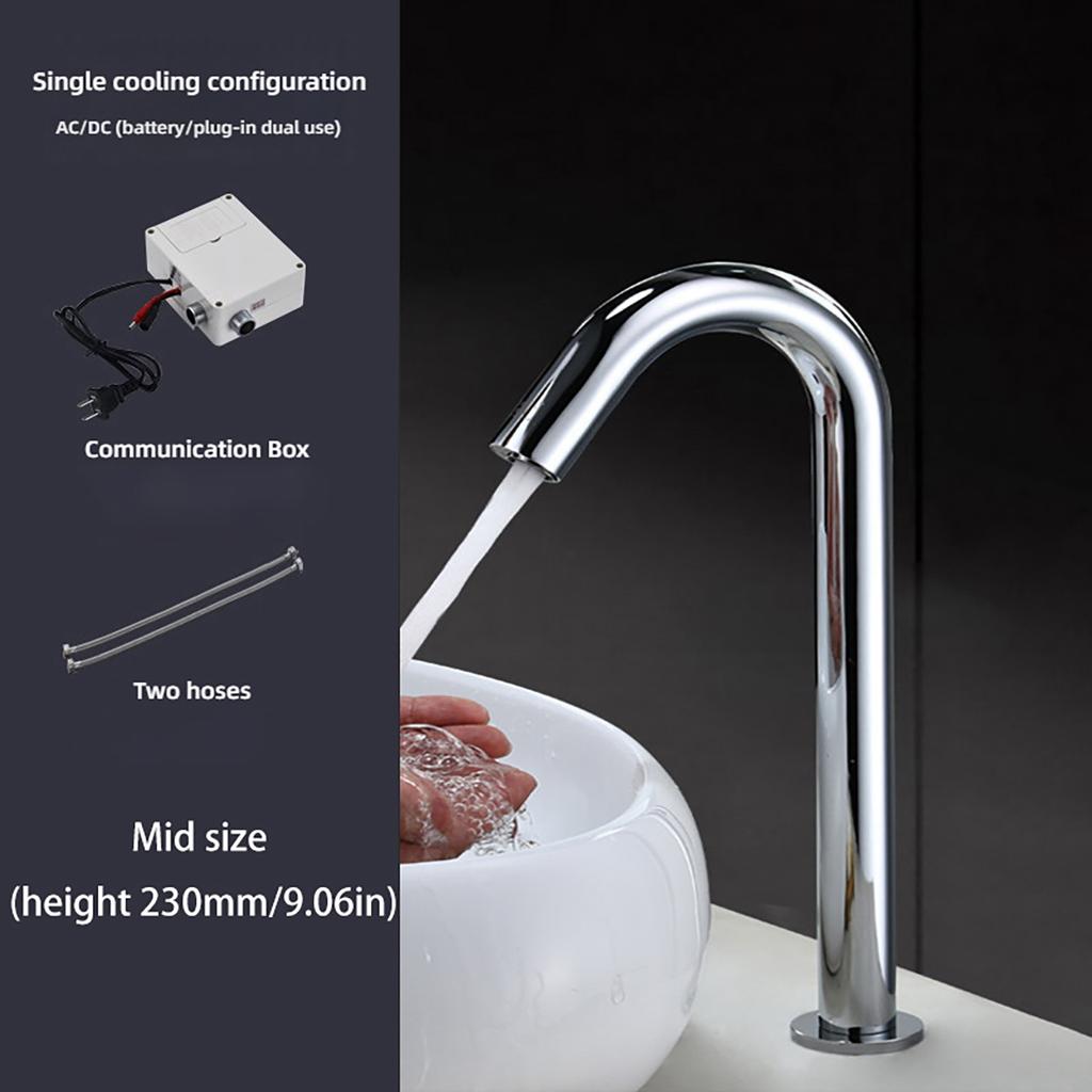 Fully automatic hot and cold sensing faucet, 304 stainless steel bend, washbasin faucet, bathroom faucet, bathroom accessories
