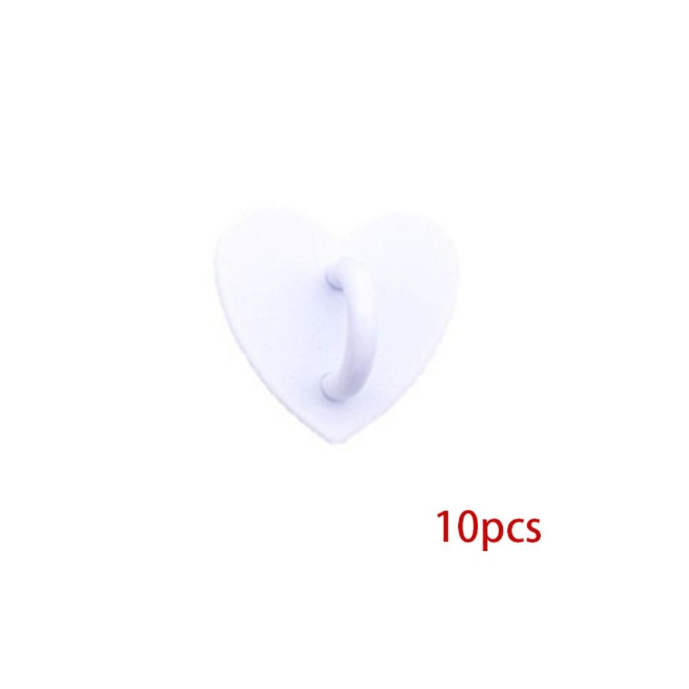 

10PCS з клейкою застібкою Kawaii Charm Phone Case Finger Ring Stand Hook Heart Phone Holder Пряжка білий