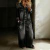 Dames Mode Enkelrijig Off-Shoulder Denim Jumpsuit