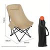 Foldable Moon Chair with High Backrest for Outdoor Fishing, Camping, and Picnics - Portable and Lightweight