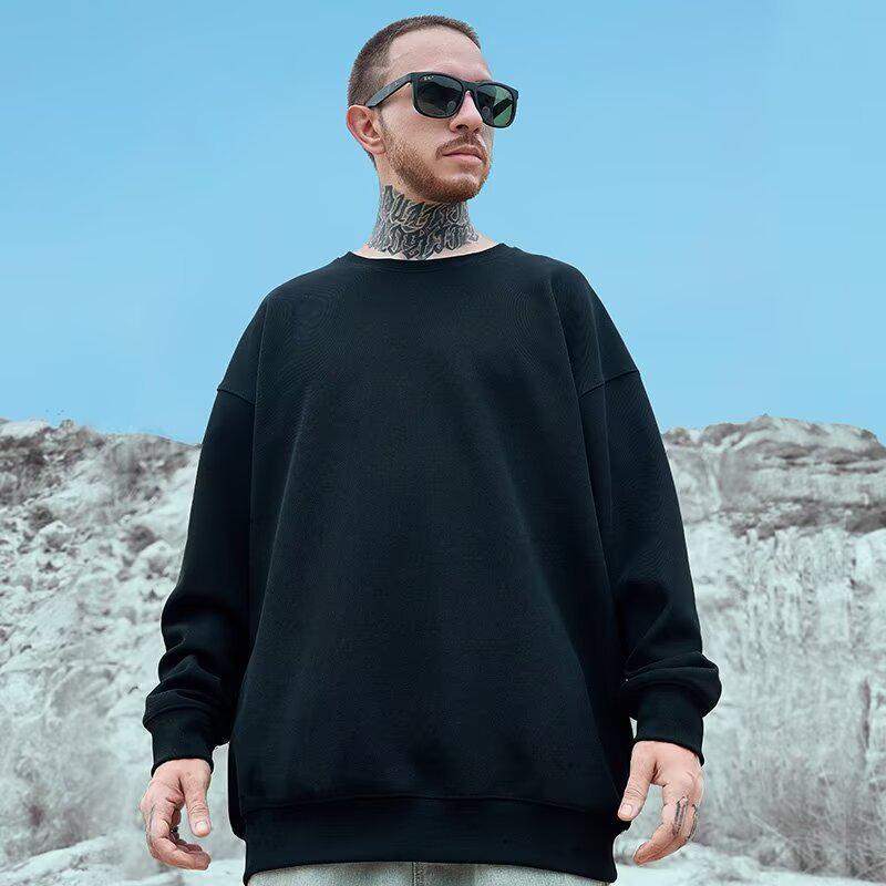 Koszula męska oversize w jednolitym kolorze, czarno-biała, M-8XL