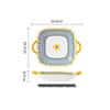 Huihuang Nordic Style 9.25-inch Ceramic Square Plate
