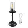 Table Lamp Dimmable Battery Operated Rechargeable Retro Decorative for Dining Table Living Room Bedroom Warm Light