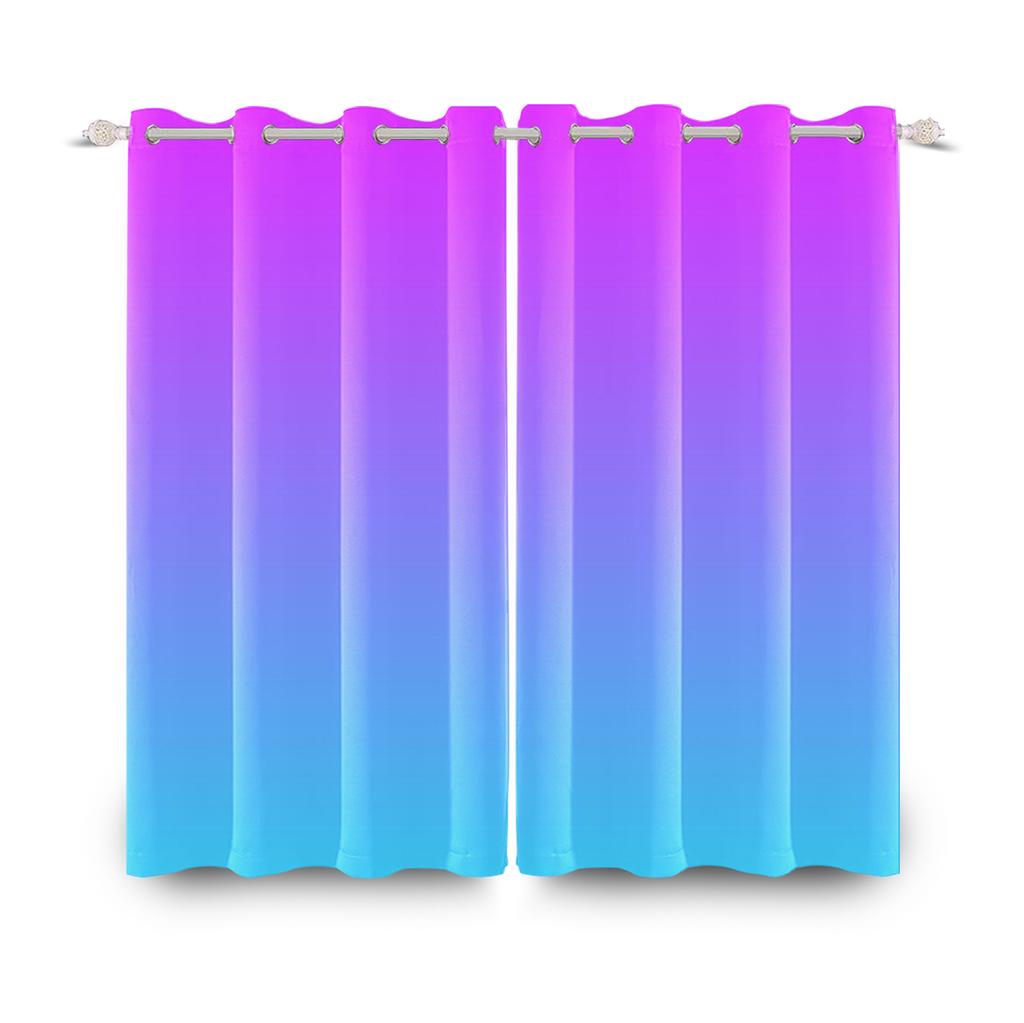 Modern Solid Color Gradient Curtains Minimalist Style Interior Living Room Sizes Curtain Darkening For Area Made Of Polyester