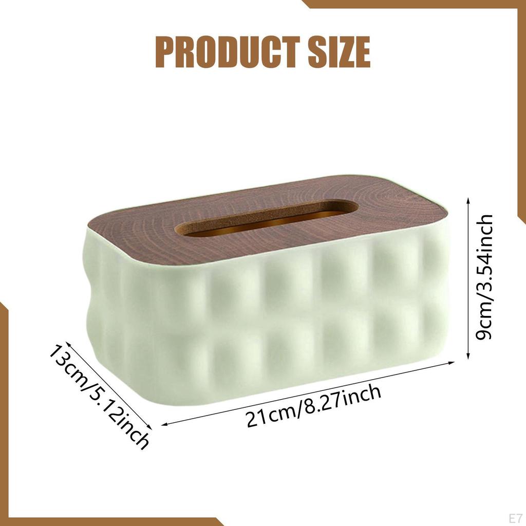Facial Tissue Box Cover Napkin Paper Holder Case Modern Decoration Organizer Rectangular for