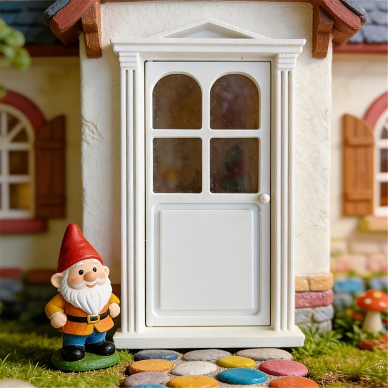 Retro Style 1/12 Scale Dollhouses Bathroom Classical Door Bathroom For DIY Room Decorations