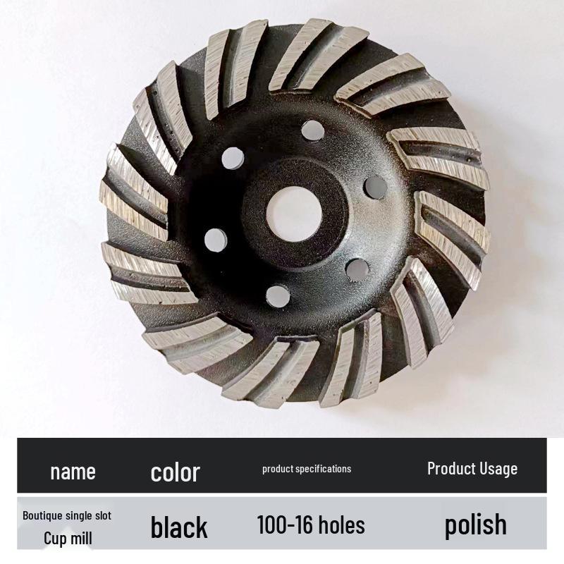 Haowo 100 Grinding Disc with Putty Powder, Double Groove Turbine Design, Diamond Grinding Bowl