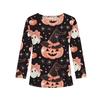 Girls Long Sleeve T Shirts Kids Fall Tops Crewneck Halloween Printed Basic Tees 3-9Y
